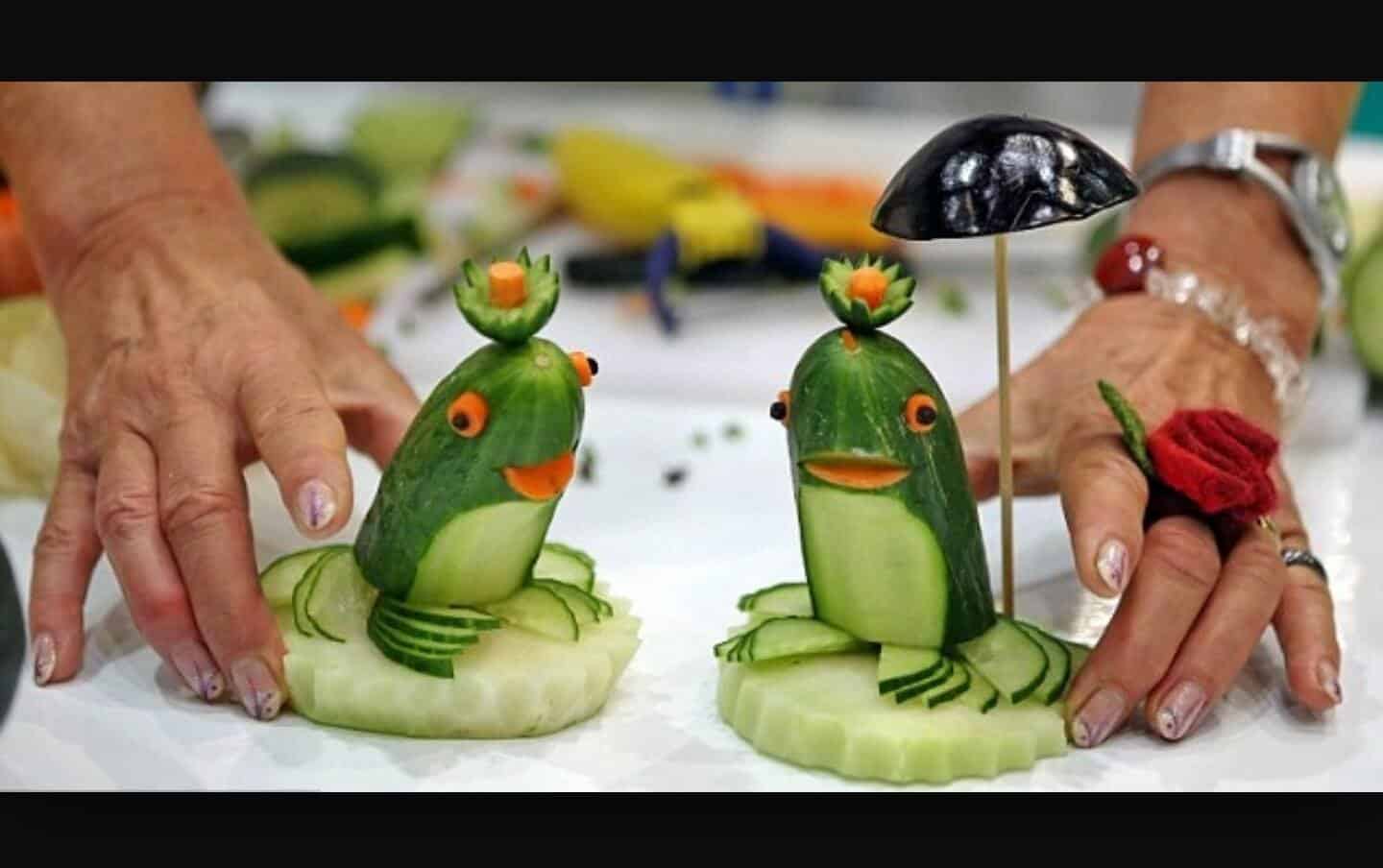 تقطيع الخضروات للتزيين