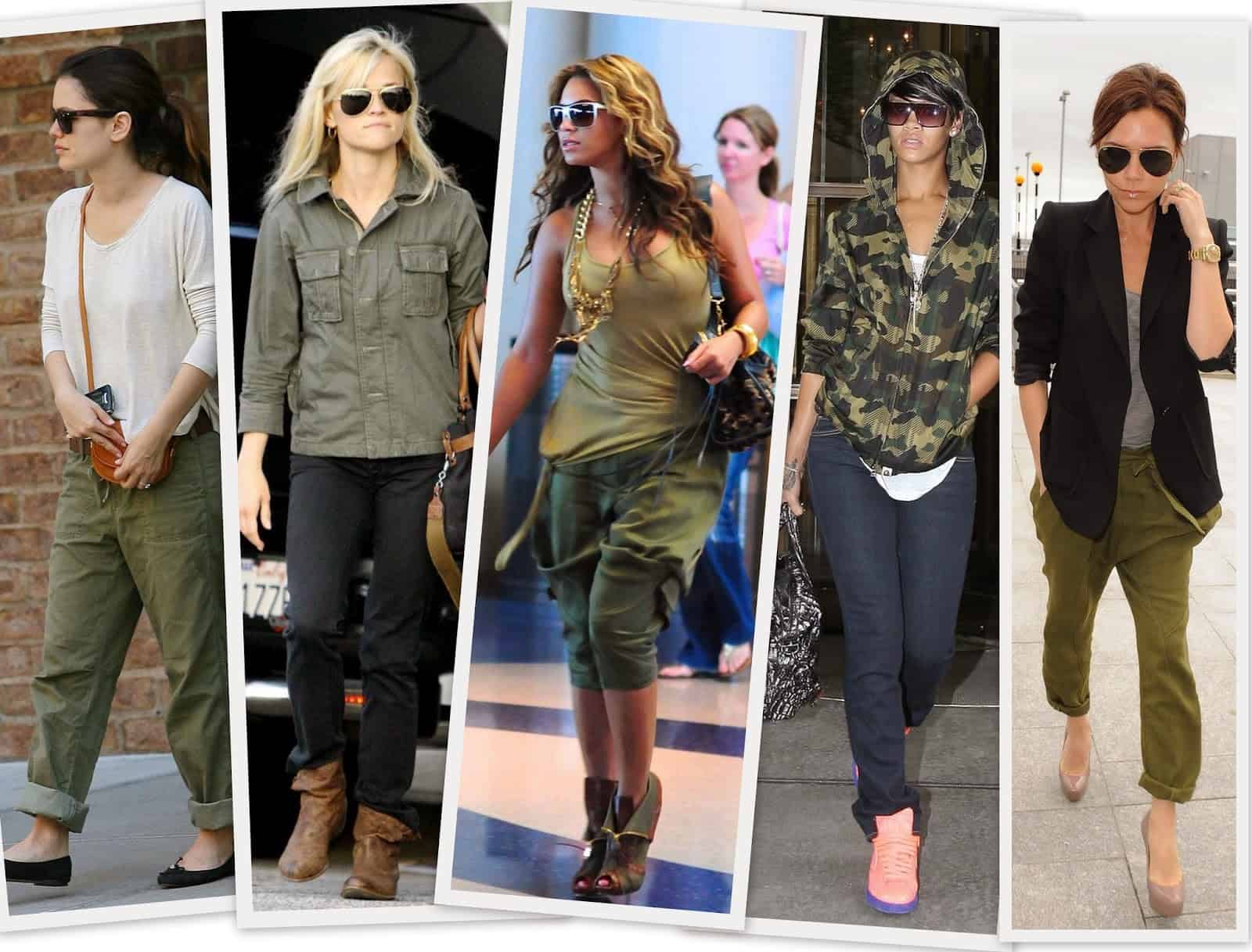 تنسيق اللون الزيتي في الملابس