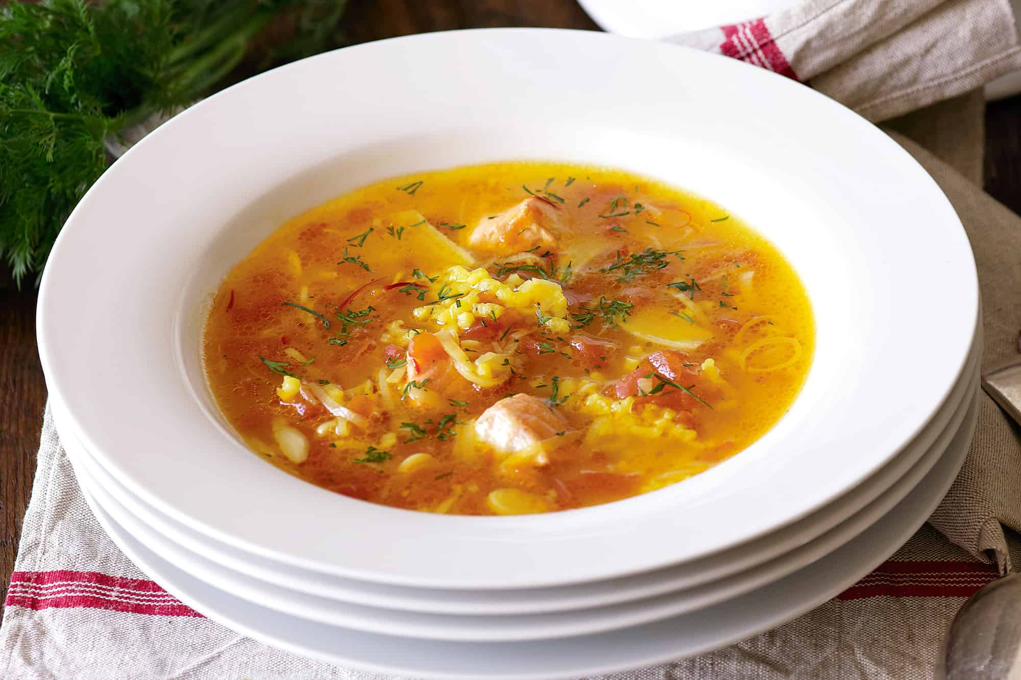 شوربة لسان العصفور بالدجاج