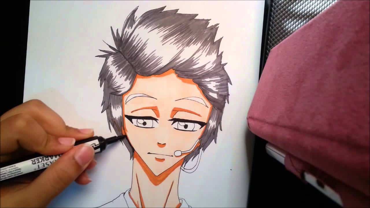 طريقة رسم الوان البشرة انمي