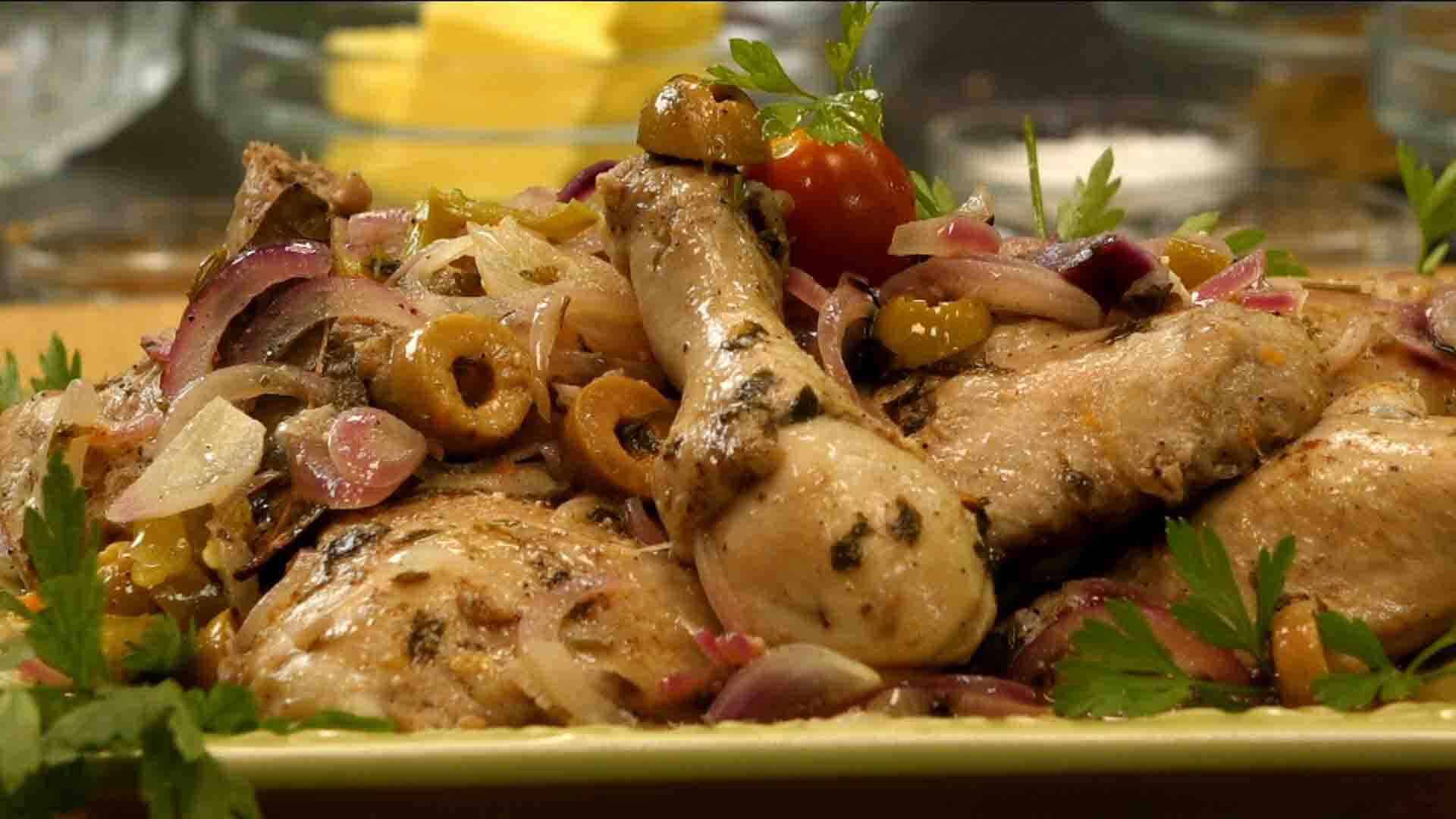 وصفة طاجن الدجاج بالزيتون منال العالم