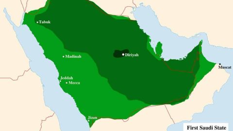 خريطة المملكة العربية السعودية