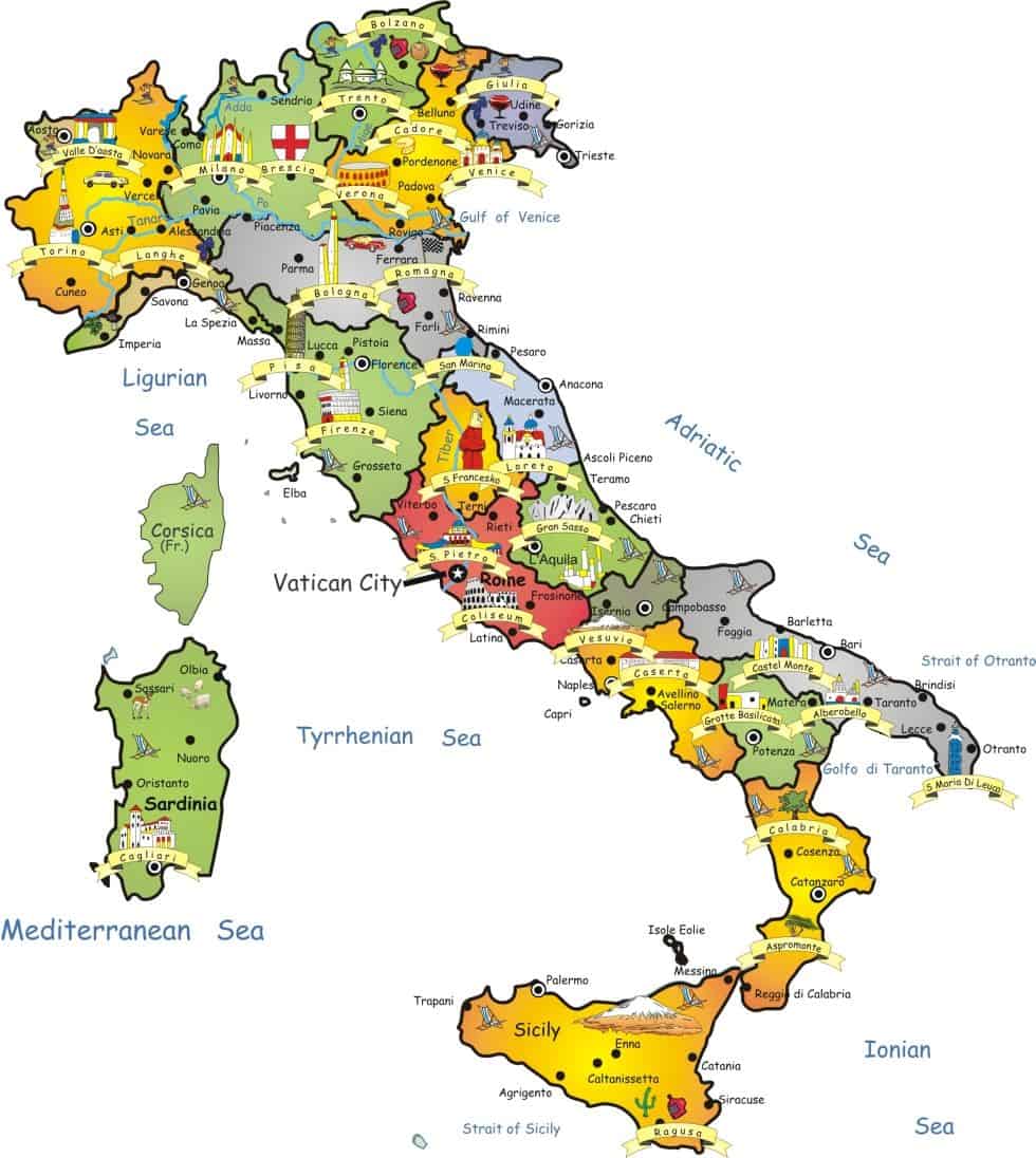 دليل خريطة ايطاليا السياحية وافضل اماكن السياحة في Italy
