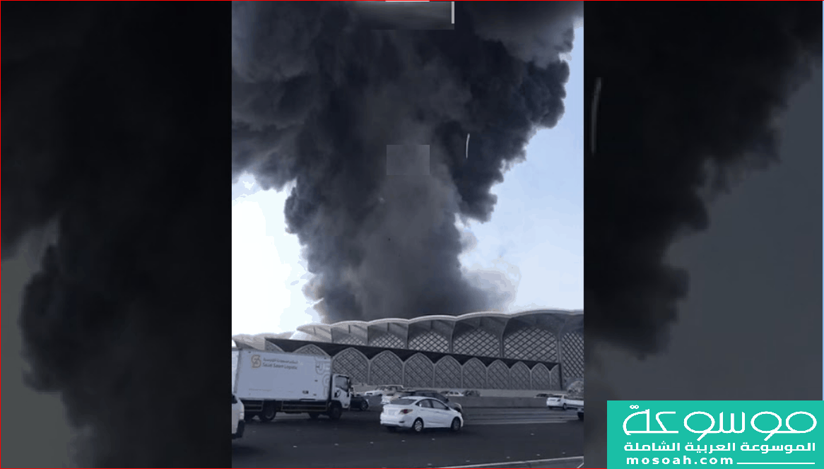 بالفيديو.. حريق بمحطة قطار الحرمين في السليمانية