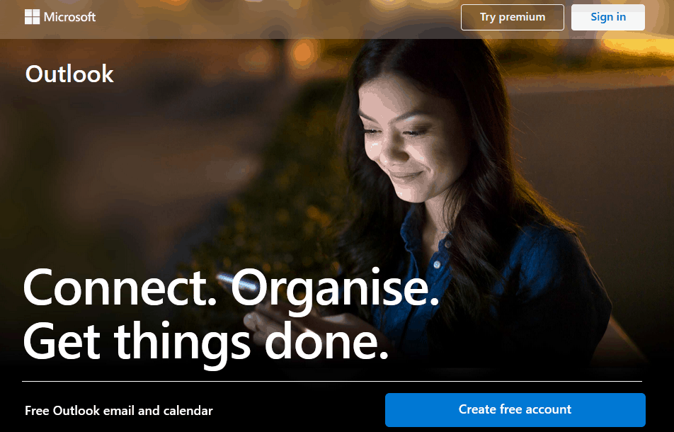 الصفحة الرئيسية لهوتميل الصفحة الرئيسية لهوتميل