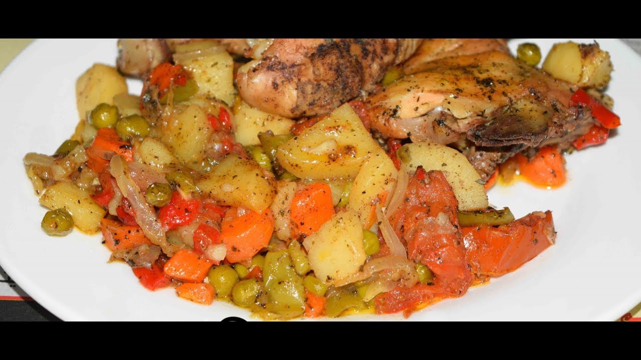 صينية خضار بالدجاج سهله