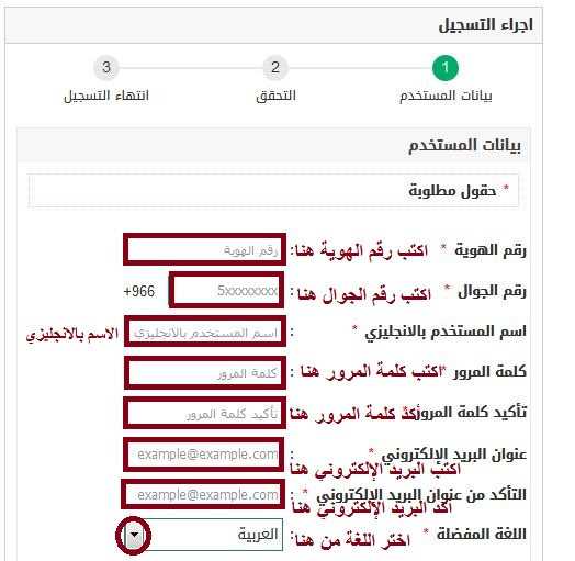 تسجيل مستخدم جديد في أبشر تسجيل مستخدم جديد في أبشر