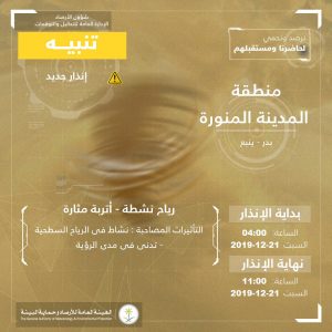 حالة الطقس في السعودية اليوم 21ديسمبر2019 ...الأرصاد تُحذر ضبابية ورياح شديدة حالة الطقس في السعودية اليوم 21ديسمبر2019 ...الأرصاد تُحذر ضبابية ورياح شديدة
