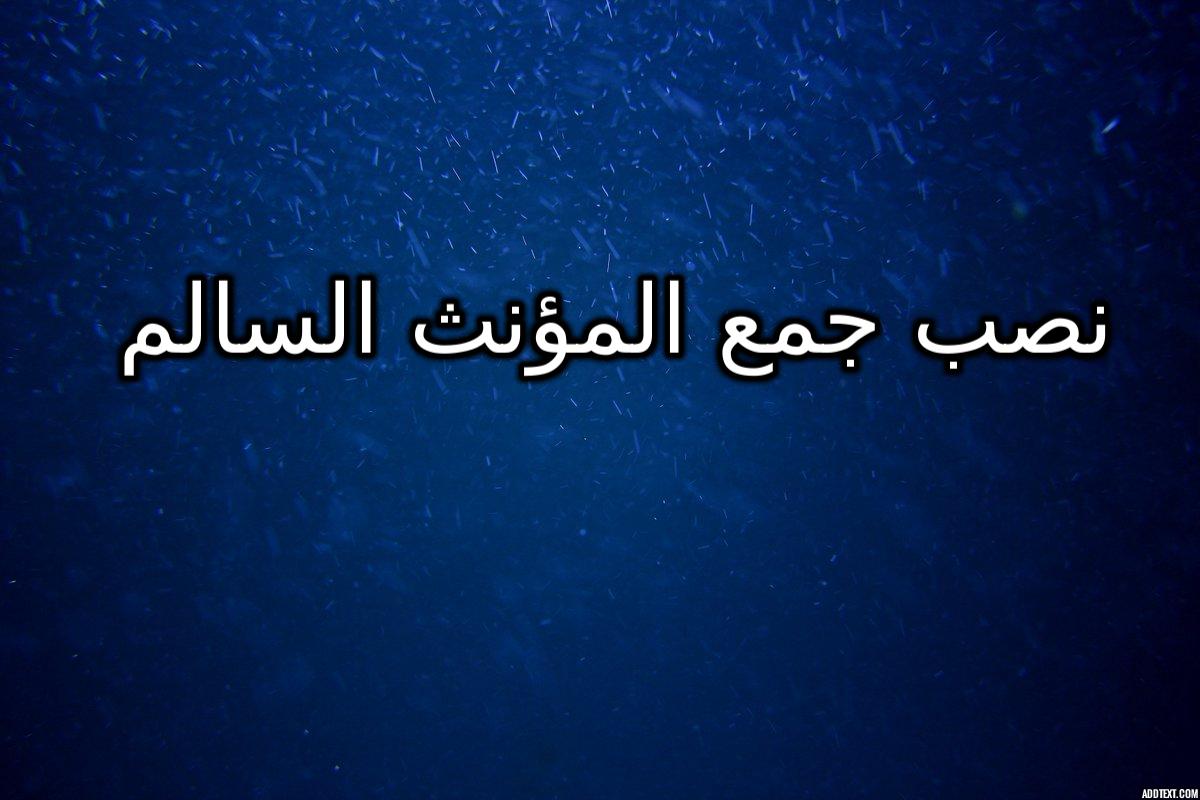 نصب جمع المؤنث السالم