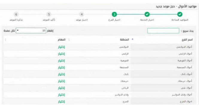 اختيار الفرع اختيار الفرع