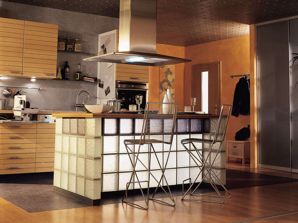 اشكال الطوب الزجاجي