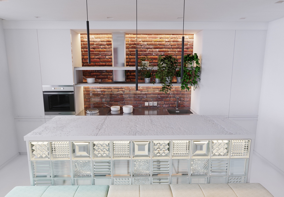 اشكال الطوب الزجاجي