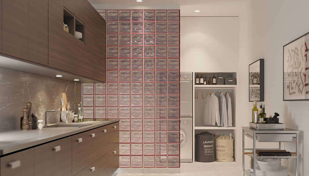 اشكال الطوب الزجاجي