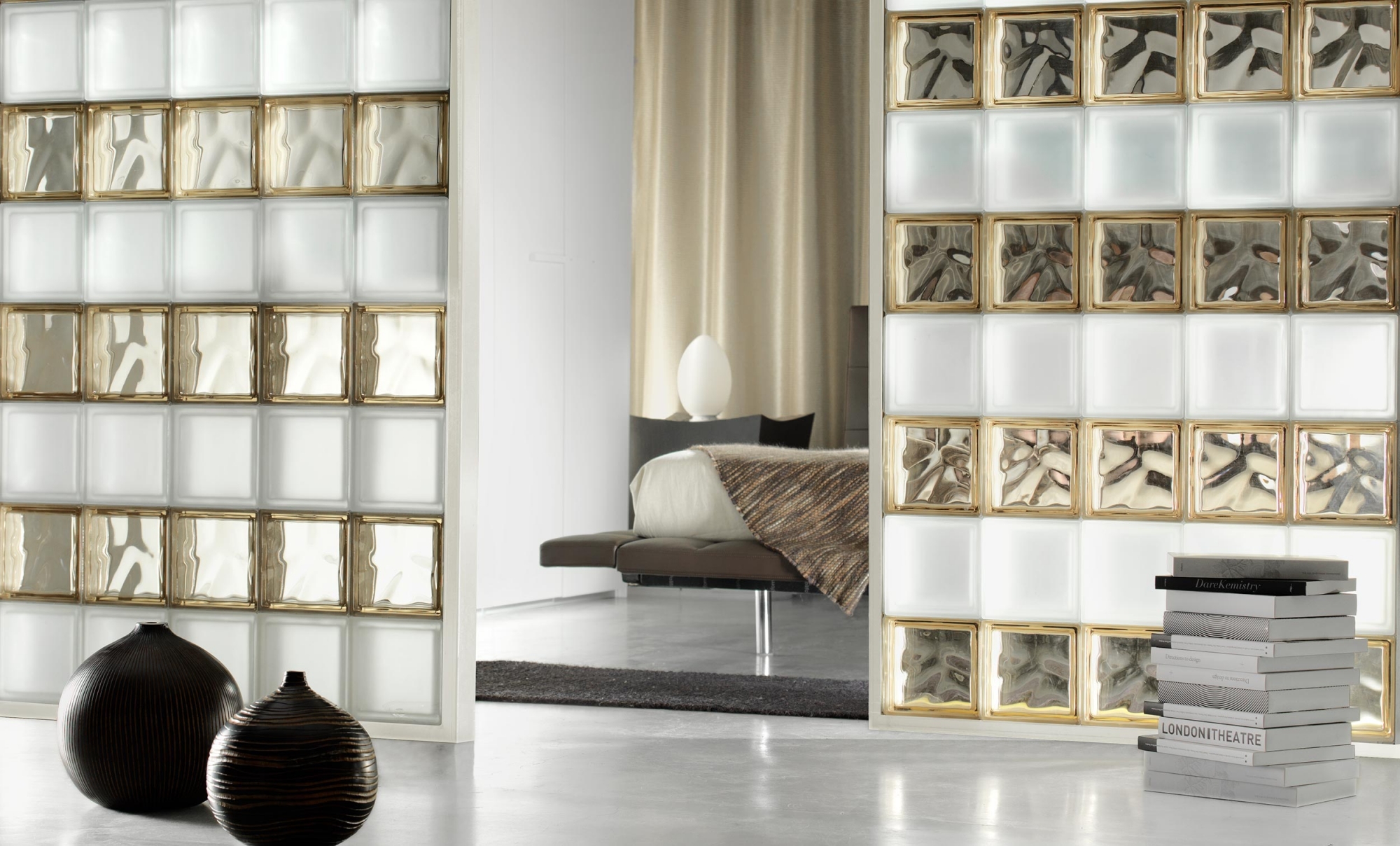 اشكال الطوب الزجاجي