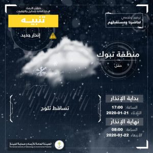 حالة الطقس في السعودية اليوم 21 يناير 2020 ...وموجه قطبية شديدة البرودة حالة الطقس في السعودية اليوم 21 يناير 2020 ...وموجه قطبية شديدة البرودة