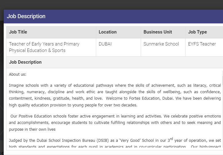 وظائف مدرسة sunmarke في دبي 2020