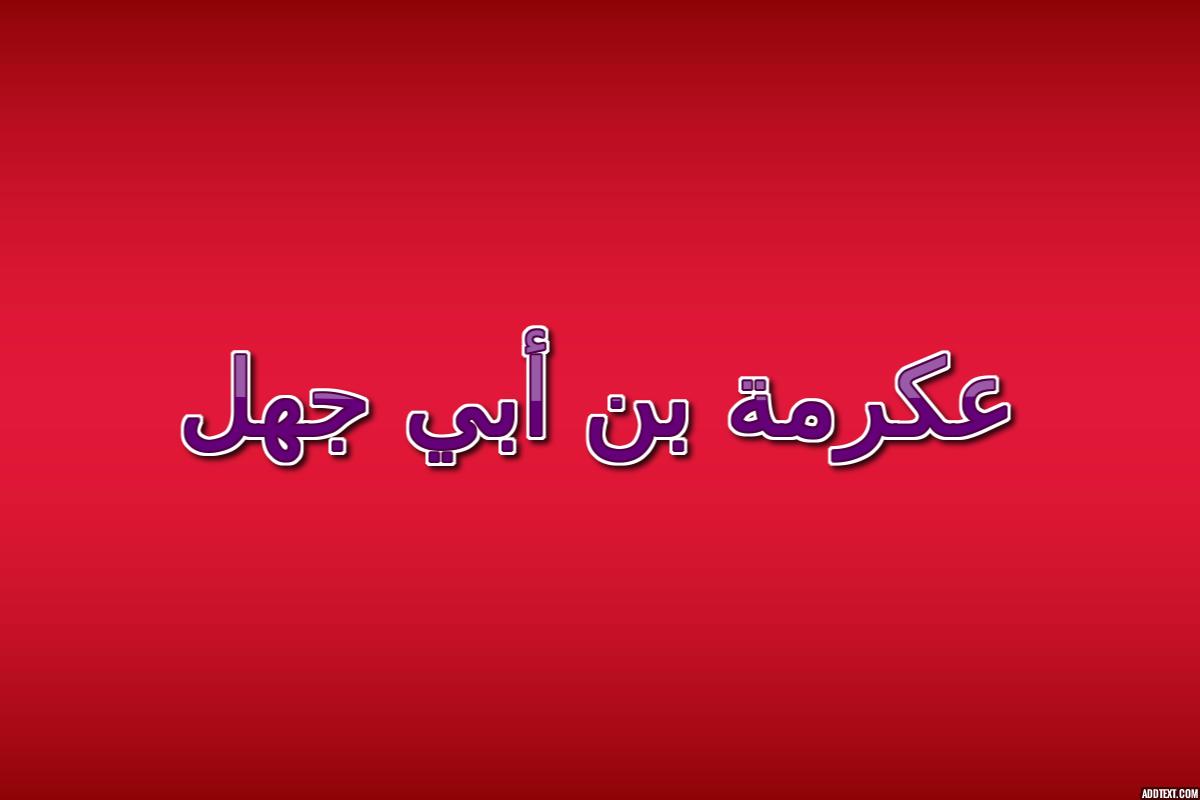 من هو عكرمة بن أبي جهل