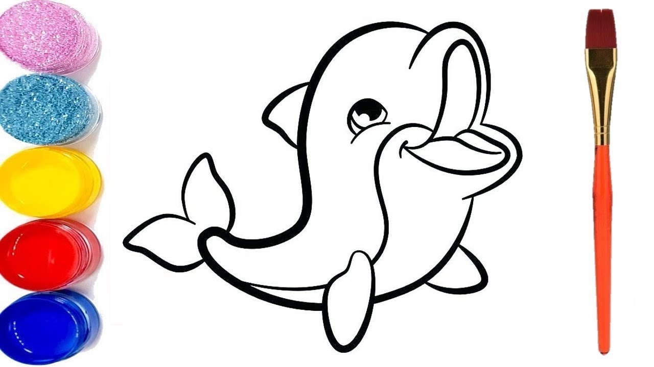 رسومات دولفين للتلوين رسومات دولفين للتلوين