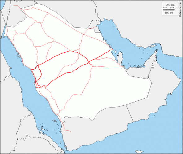 خريطة السعودية صماء