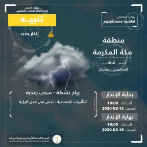 حالة الطقس في السعودية 15 فبراير 2020 ..والأرصاد تُحذر تدني مدى الرؤية حالة الطقس في السعودية 15 فبراير 2020 ..والأرصاد تُحذر تدني مدى الرؤية