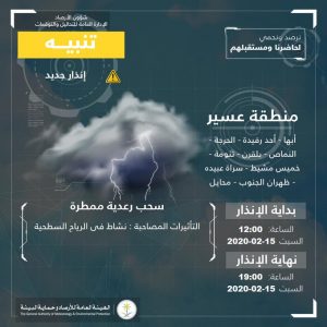 حالة الطقس في السعودية 15 فبراير 2020 ..والأرصاد تُحذر تدني مدى الرؤية حالة الطقس في السعودية 15 فبراير 2020 ..والأرصاد تُحذر تدني مدى الرؤية