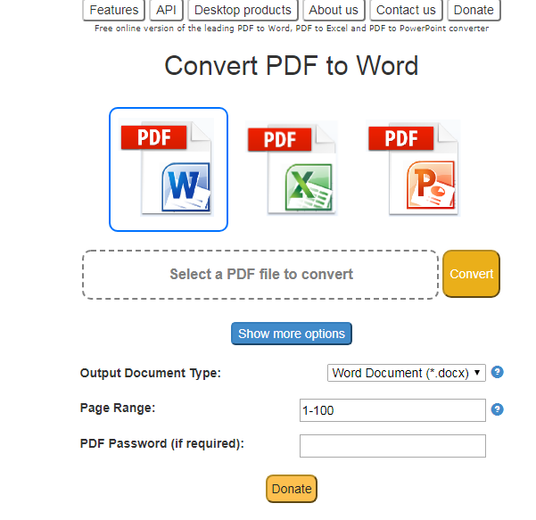 تحويل pdf الي word يدعم العربية
