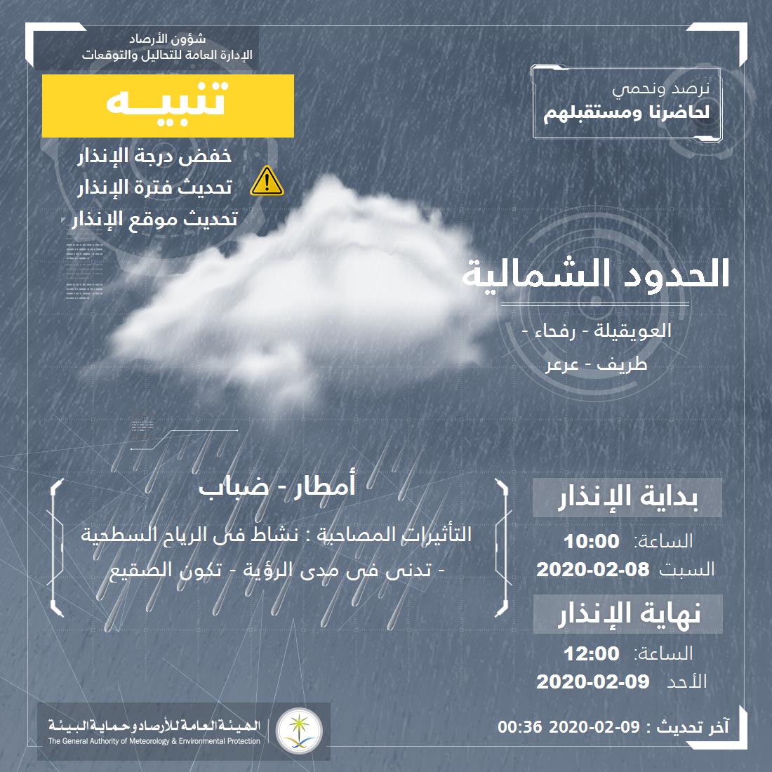 حالة الطقس في السعودية الأحد 9 فبراير 2020 حالة الطقس في السعودية الأحد 9 فبراير 2020