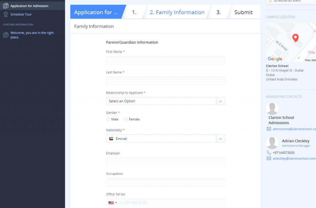طريقة التقديم في مدرسة كلاريون دبي طريقة التقديم في مدرسة كلاريون دبي