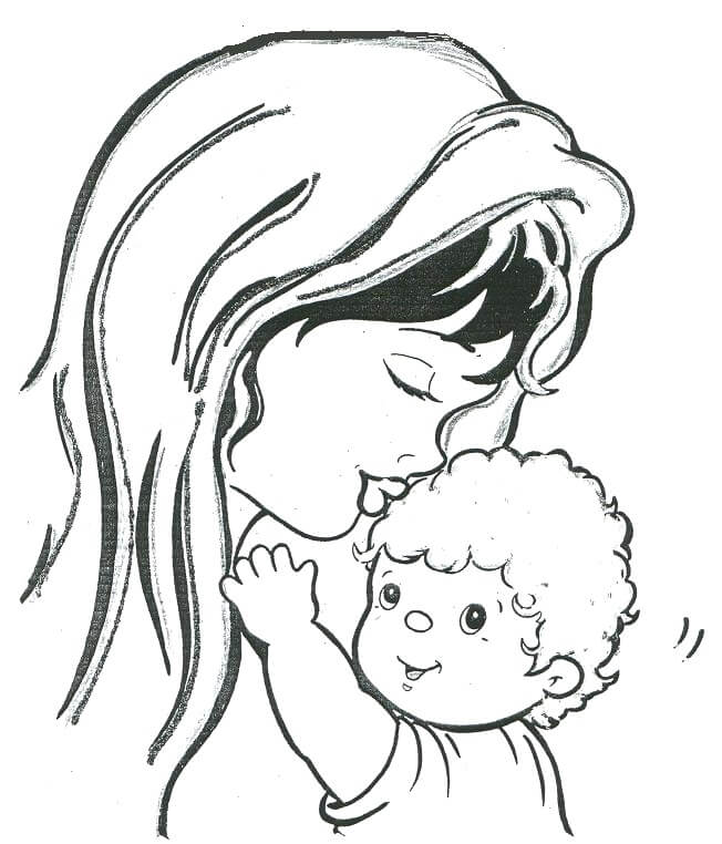 رسومات عن الام بالقلم الرصاص