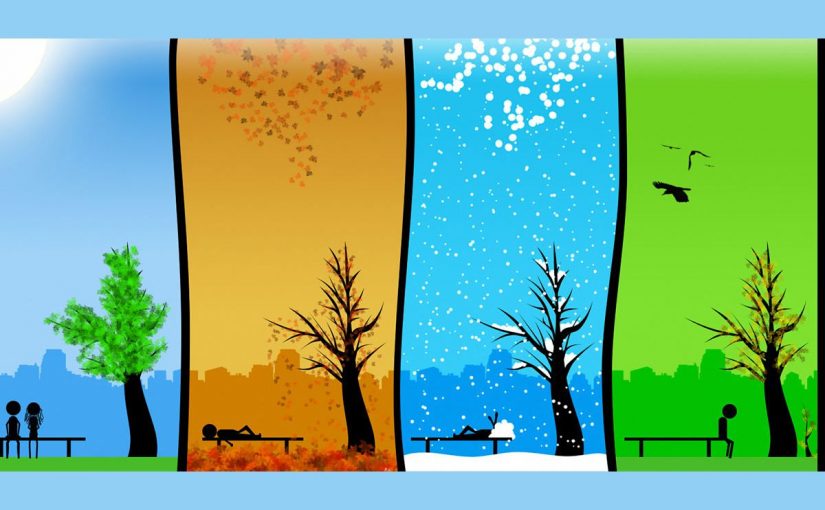 رسم عن الفصول الاربعة للاطفال رسم عن الفصول الاربعة للاطفال