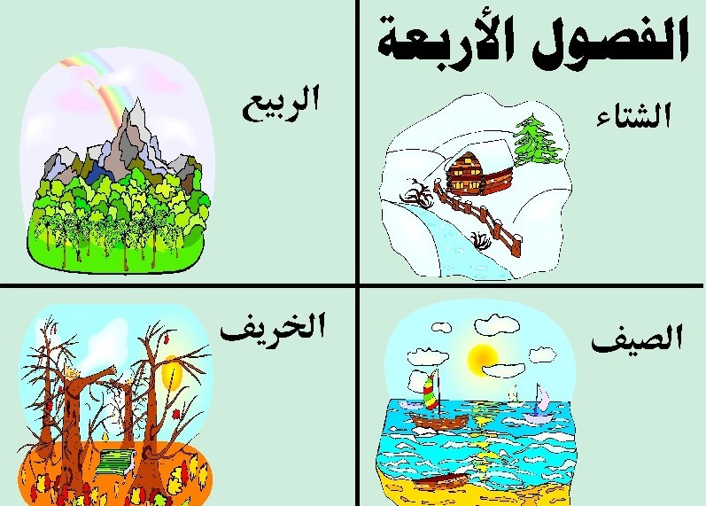 رسم عن الفصول الاربعة للاطفال رسم عن الفصول الاربعة للاطفال