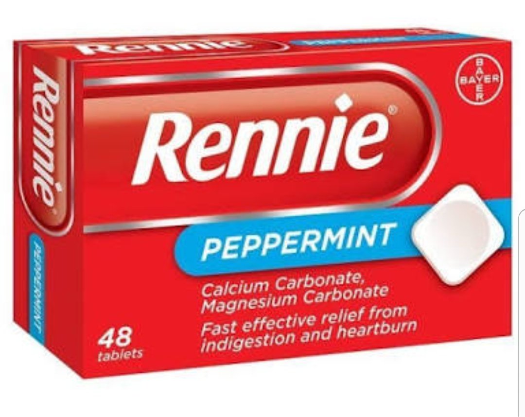 معلومات عن دواء حرقة المعدة ريني Rennie لعلاج الحموضة