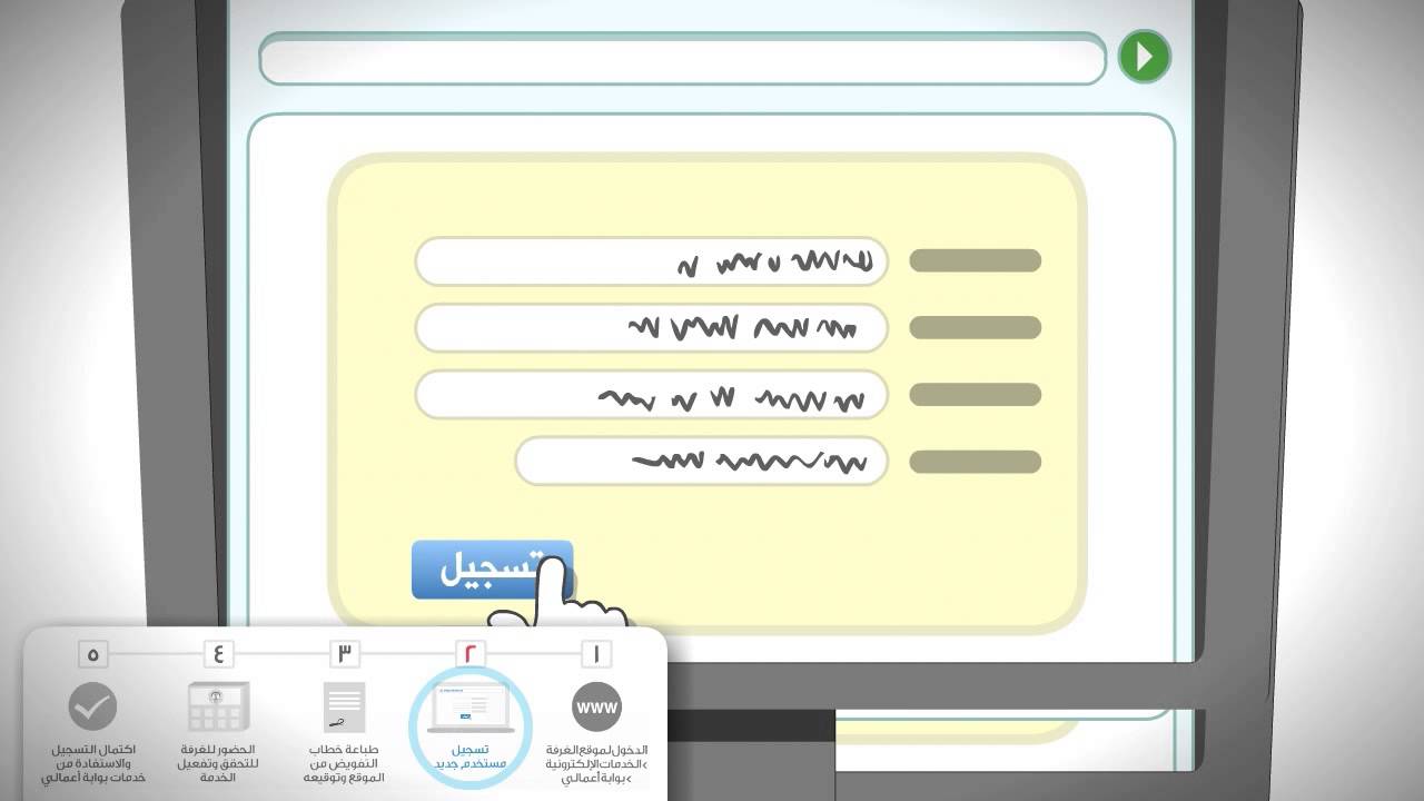 رابط خدمات بوابة اعمالي الغرفة التجارية الإلكترونية