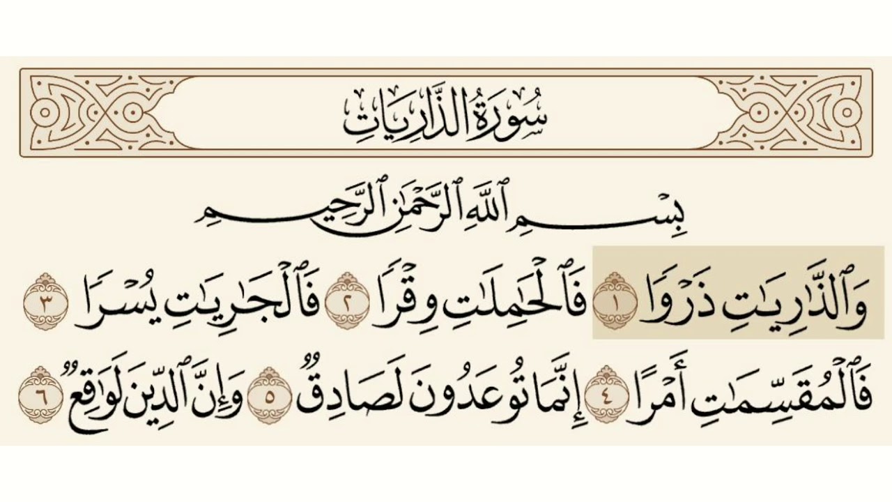 ما معنى الذاريات