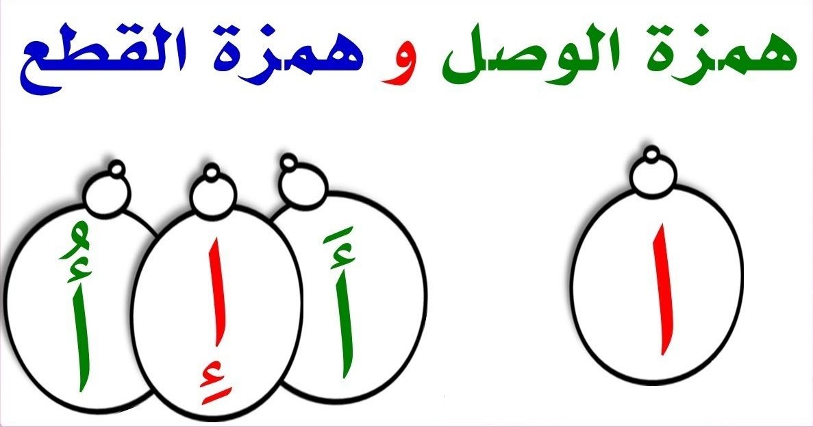 جدول الفرق بين همزة الوصل والقطع