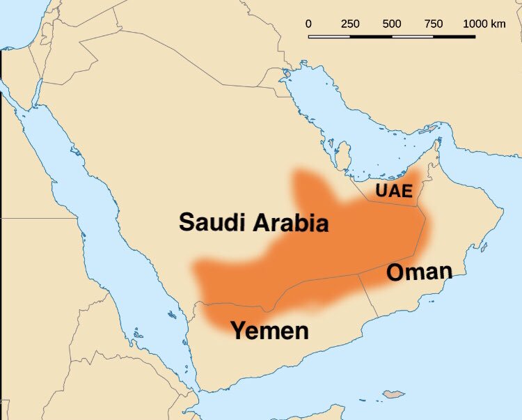 الربع الخالي خريطة