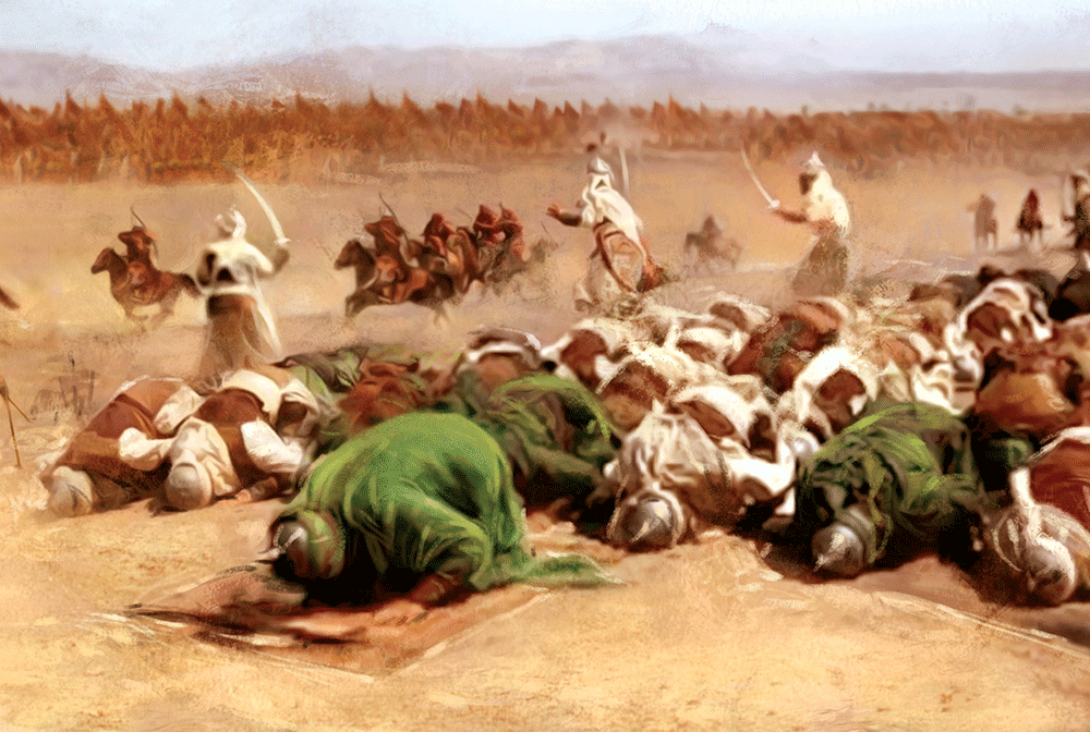 عمر الامام الحسين عند استشهاده