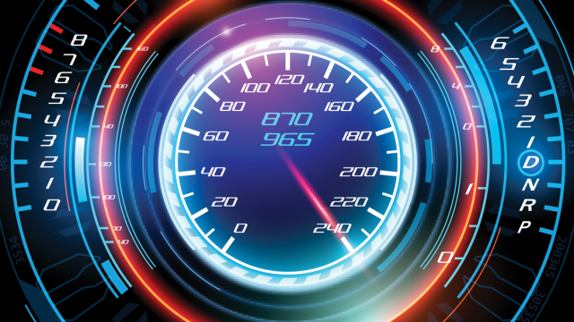 What does a car's speedometer measure?