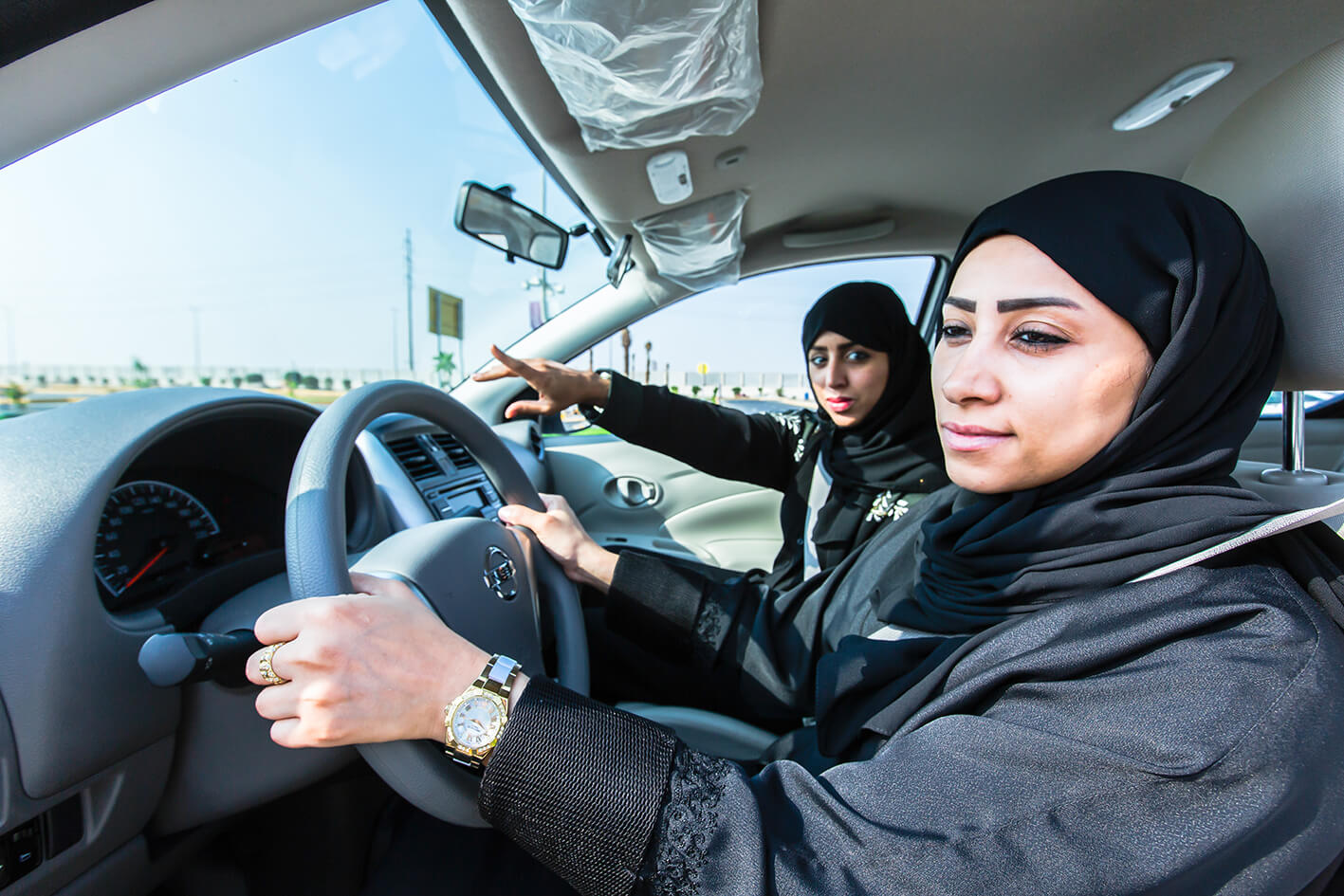 اختبار القيادة العملي في السعودية للنساء